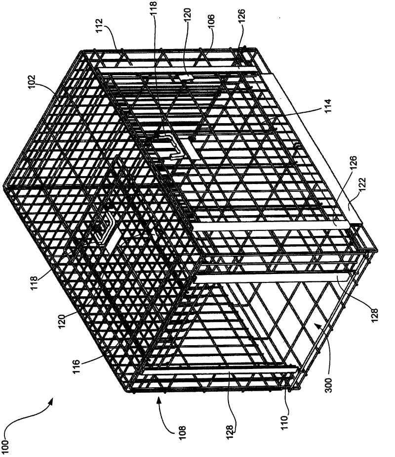 Collapsible wire crate and method of assembly