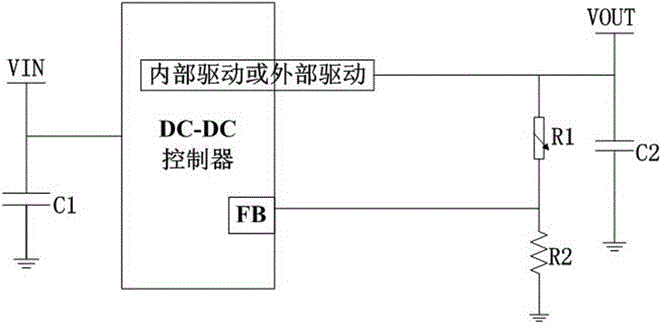 DC-DC switching circuit based on variable resistor