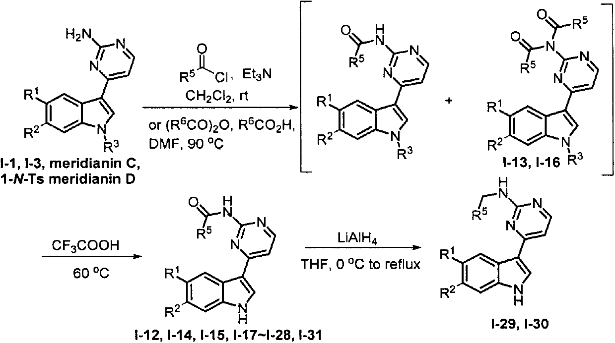 Meridianin derivative as well as preparation and application thereof in prevention and treatment of plant virus and bacterial diseases