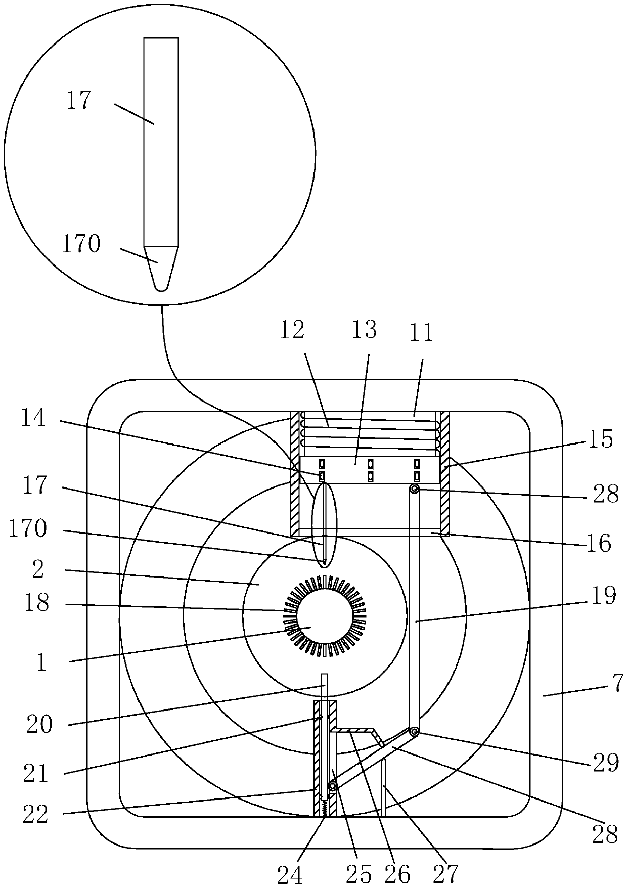 Braking device for a mechanism driven by an electric motor
