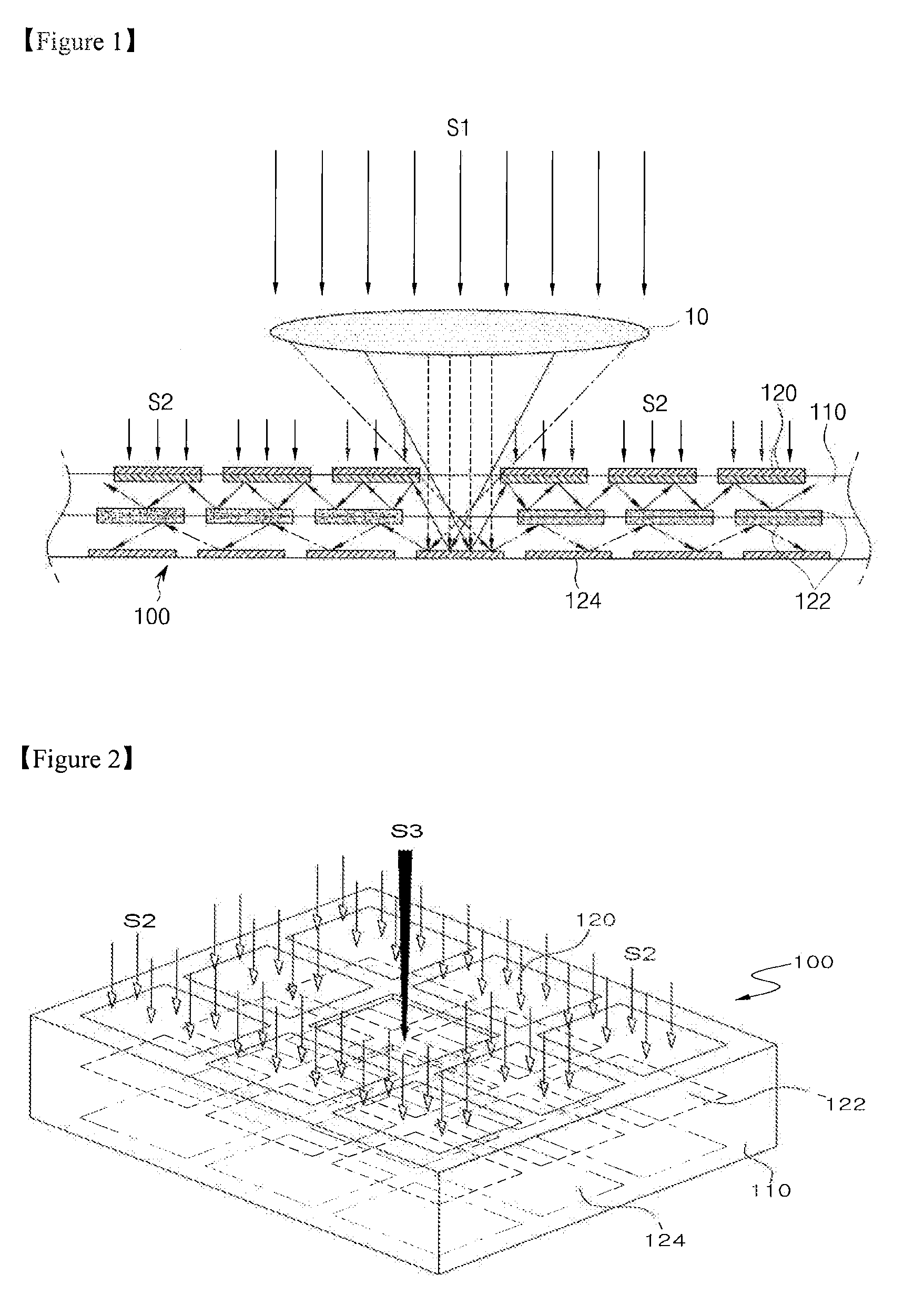 Energy concentration device of united reflection with multilevel solar cell array