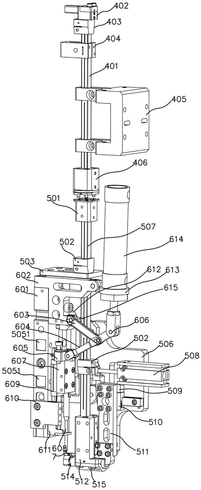 A material clamping flip nut implantation machine and its implantation method