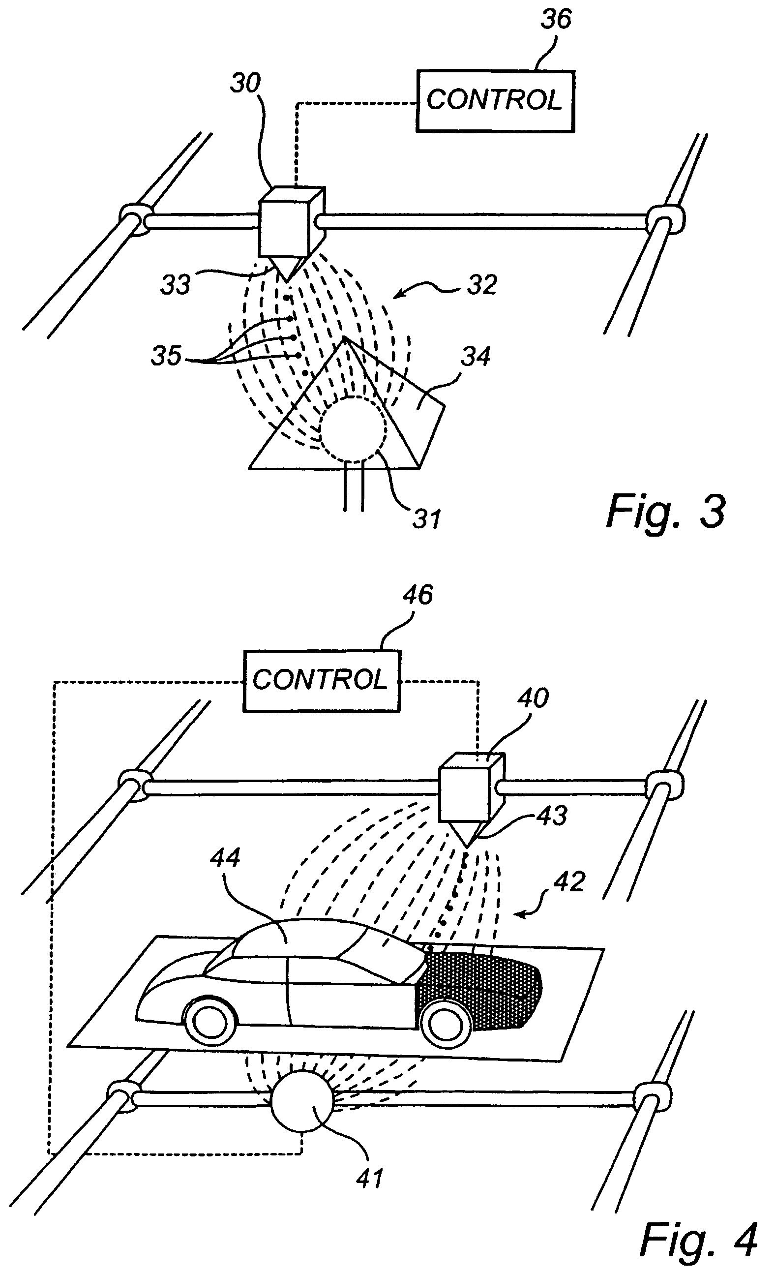 Method and apparatus for applying a coating on a three dimensional surface