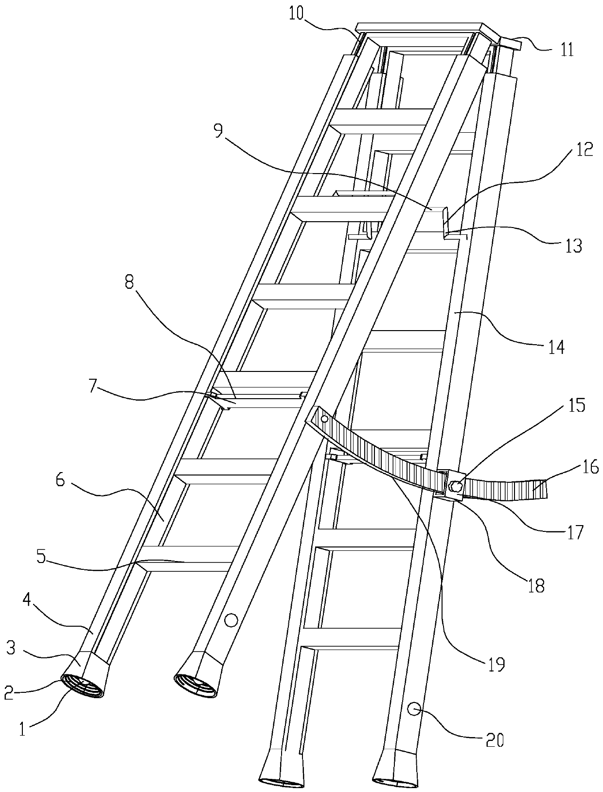 Mobile multi-functional folding ladder