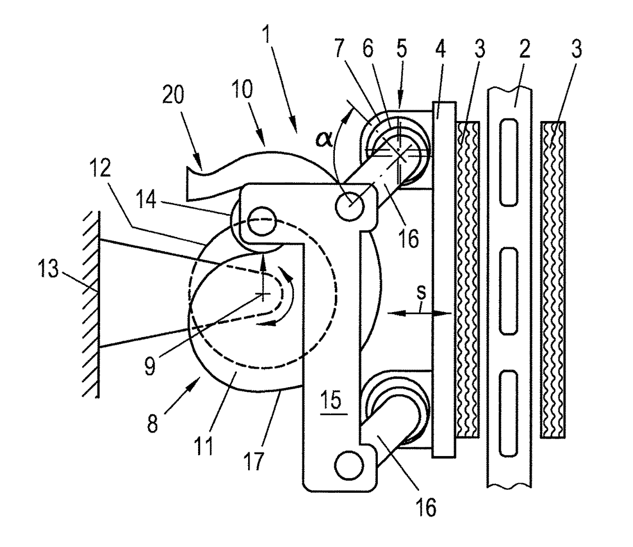 Electrically actuated friction brake