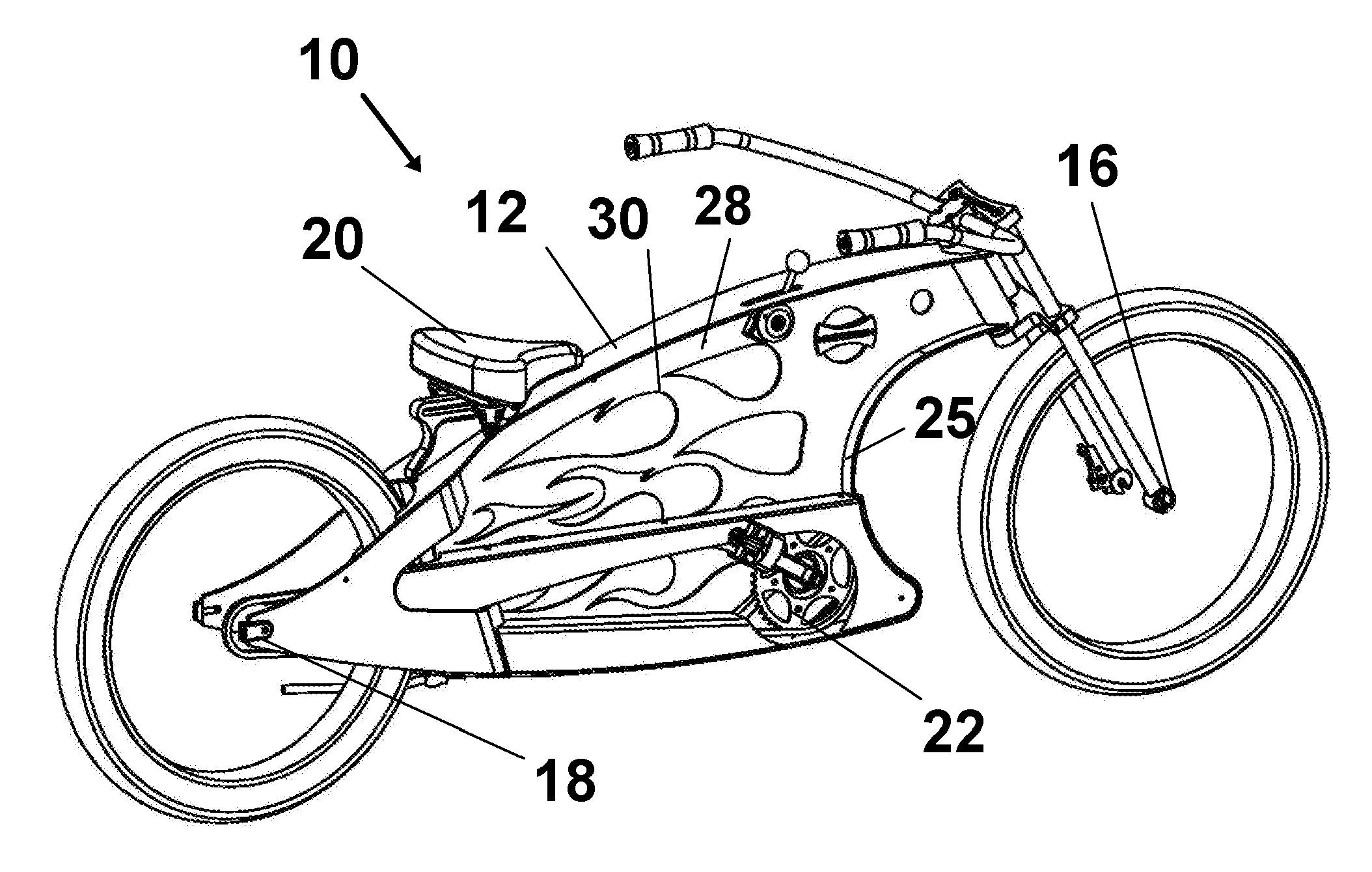 Bike Having Indicia Insert for Display or Advertising