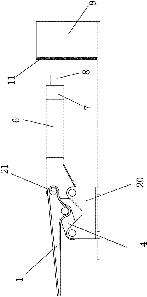 Rapid gasket pressing device and application method thereof