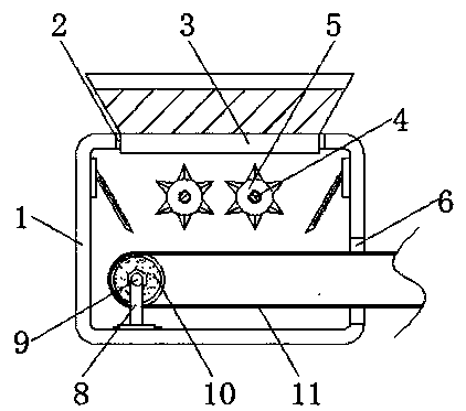 Medical waste incineration device with crushing effect