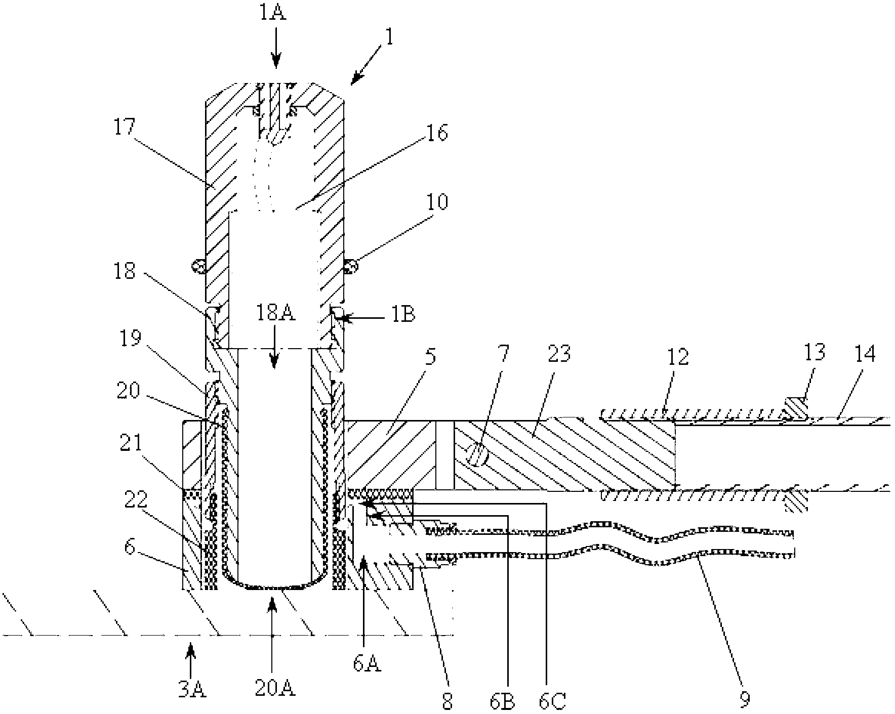 Probe and ultrasonic scanning method for detecting inner cavity of whole structure of composite material