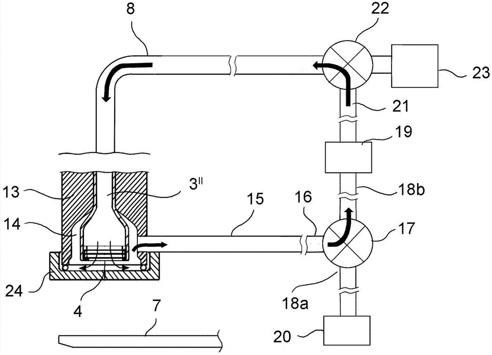 Filling device, filling machine and method for filling container