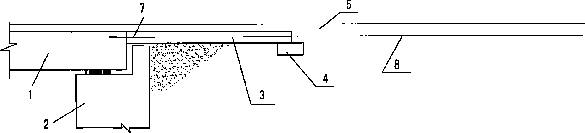 Structure of continuously reinforced link road pavement for seamless bridge