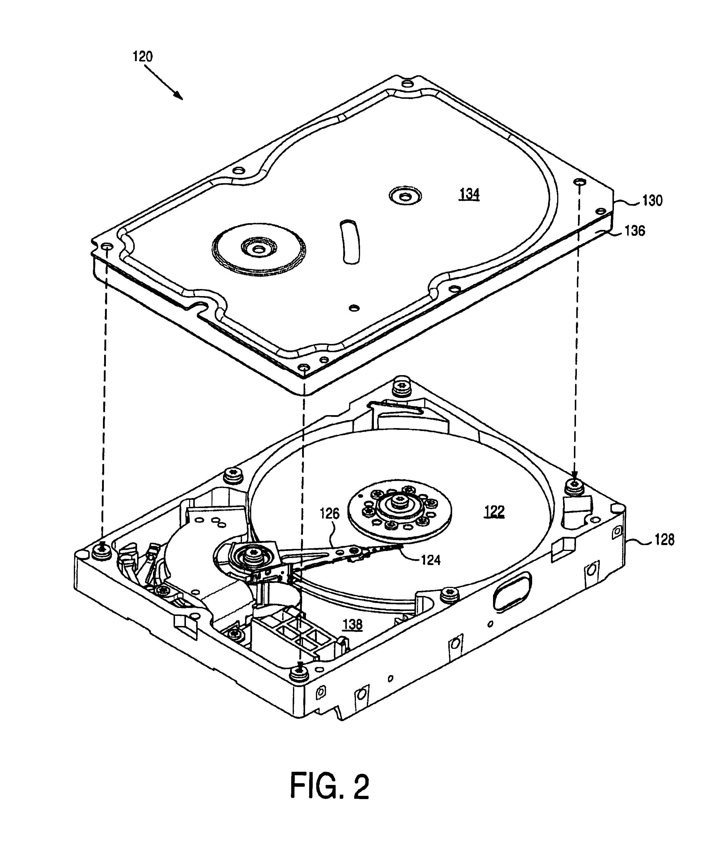Disk drive comprising a cover shaped to improve radial and axial shrouding