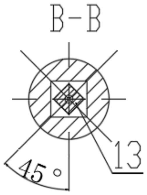 Square inner cavity nozzle with noise reduction function