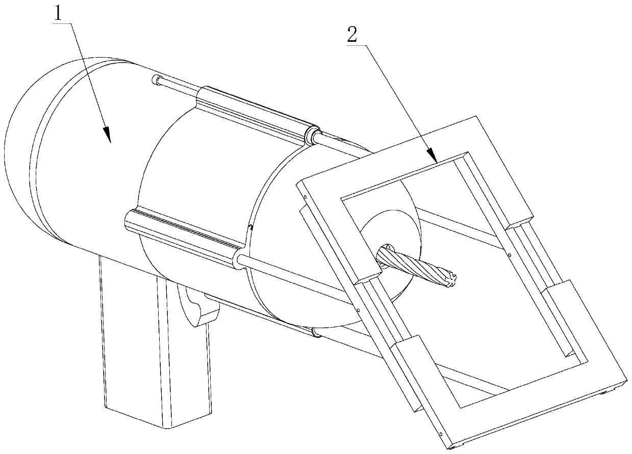 An electric drill for easy drilling of oblique holes