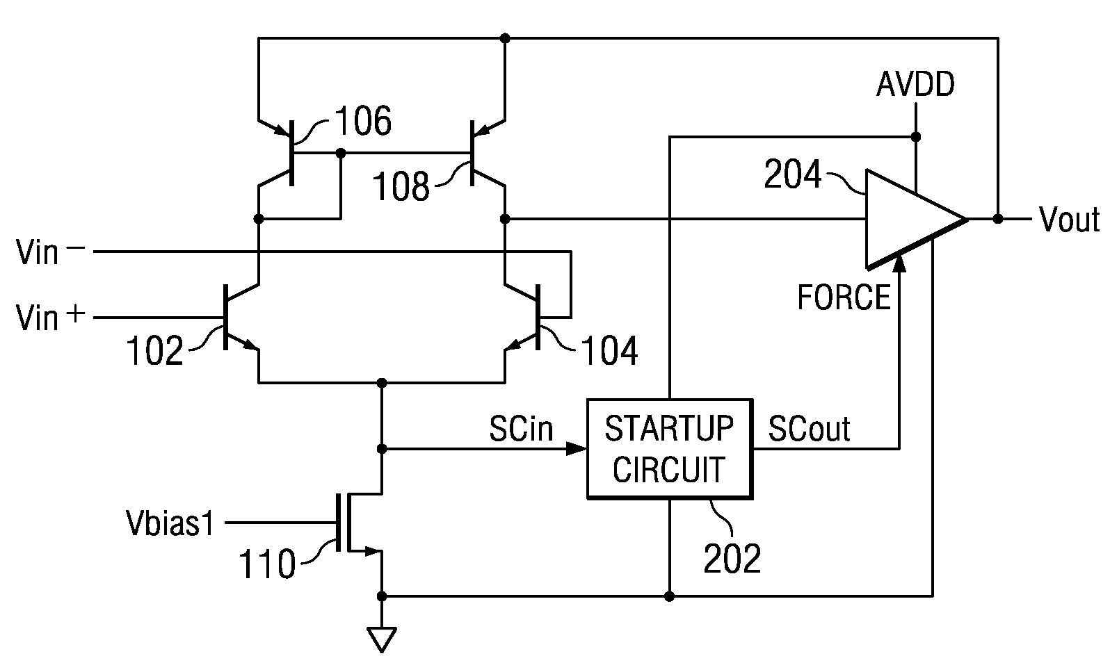 Startup circuit for subregulated amplifier