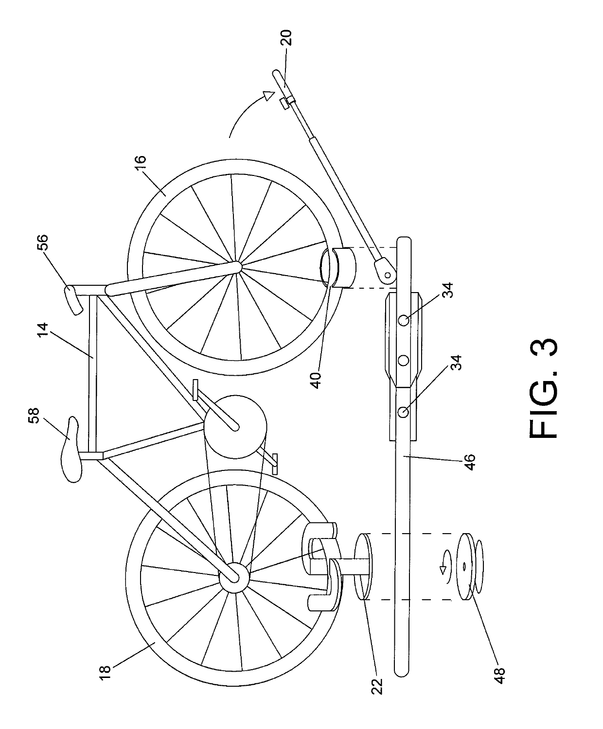 Method and system for carrying a bicycle on a vehicle