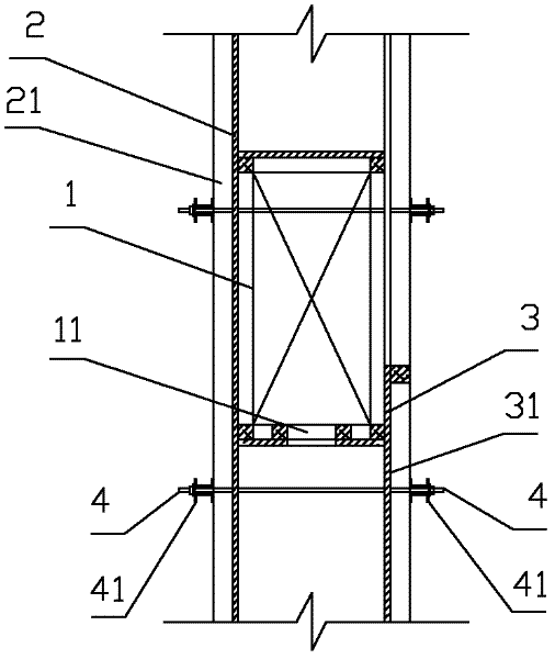 Building shading cast-in-place concrete lattice wall and construction method thereof