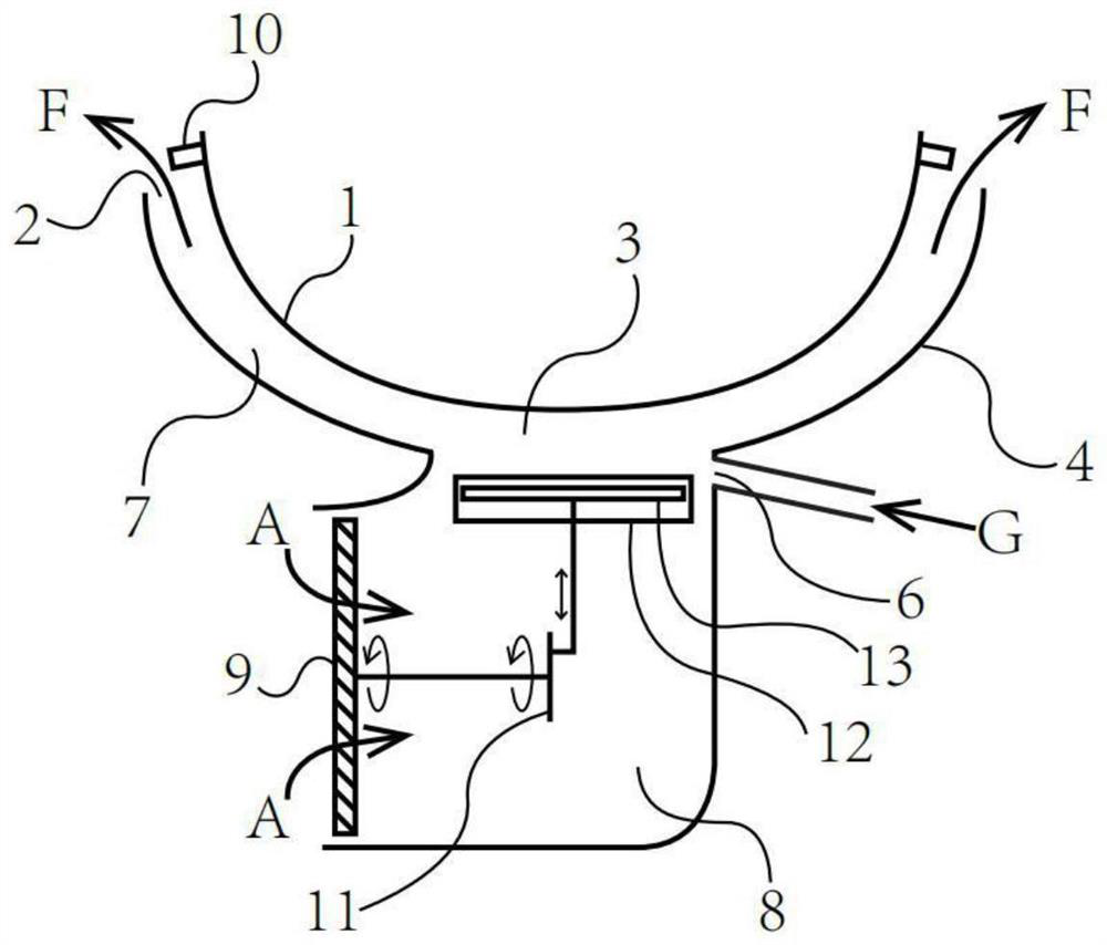 Heating system with temperature difference driving air inlet device