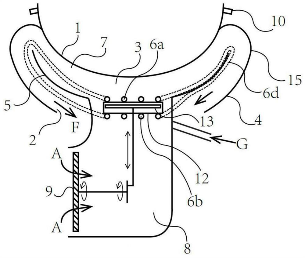 Heating system with temperature difference driving air inlet device