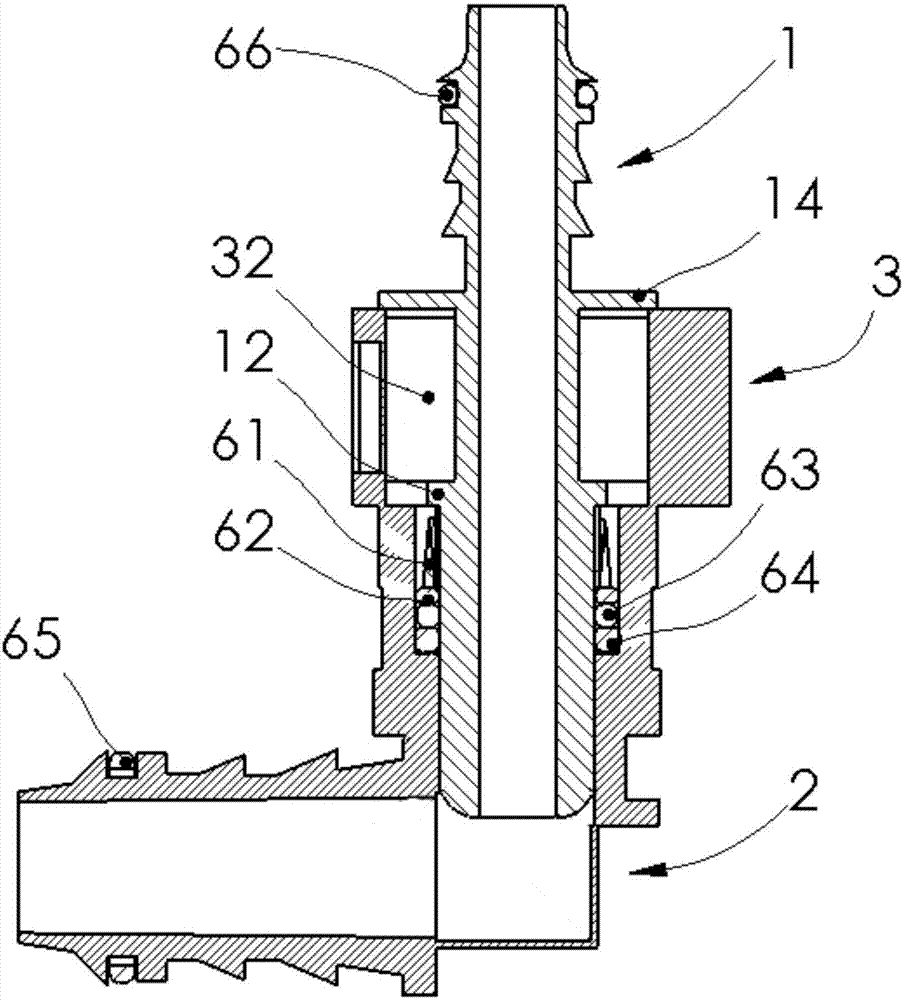 A split type automobile fuel pipe quick connector