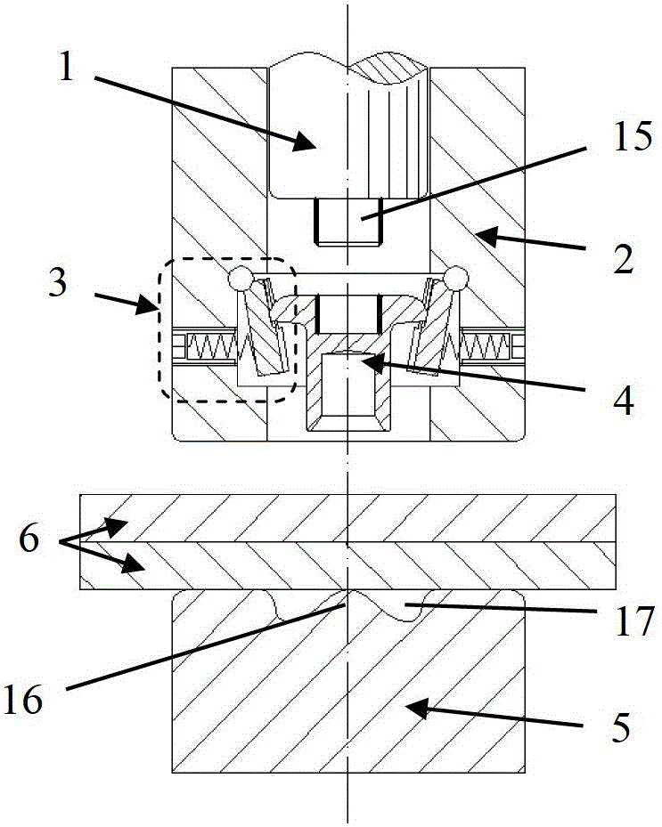 Mechanical-solid phase composite connection device and connection method thereof