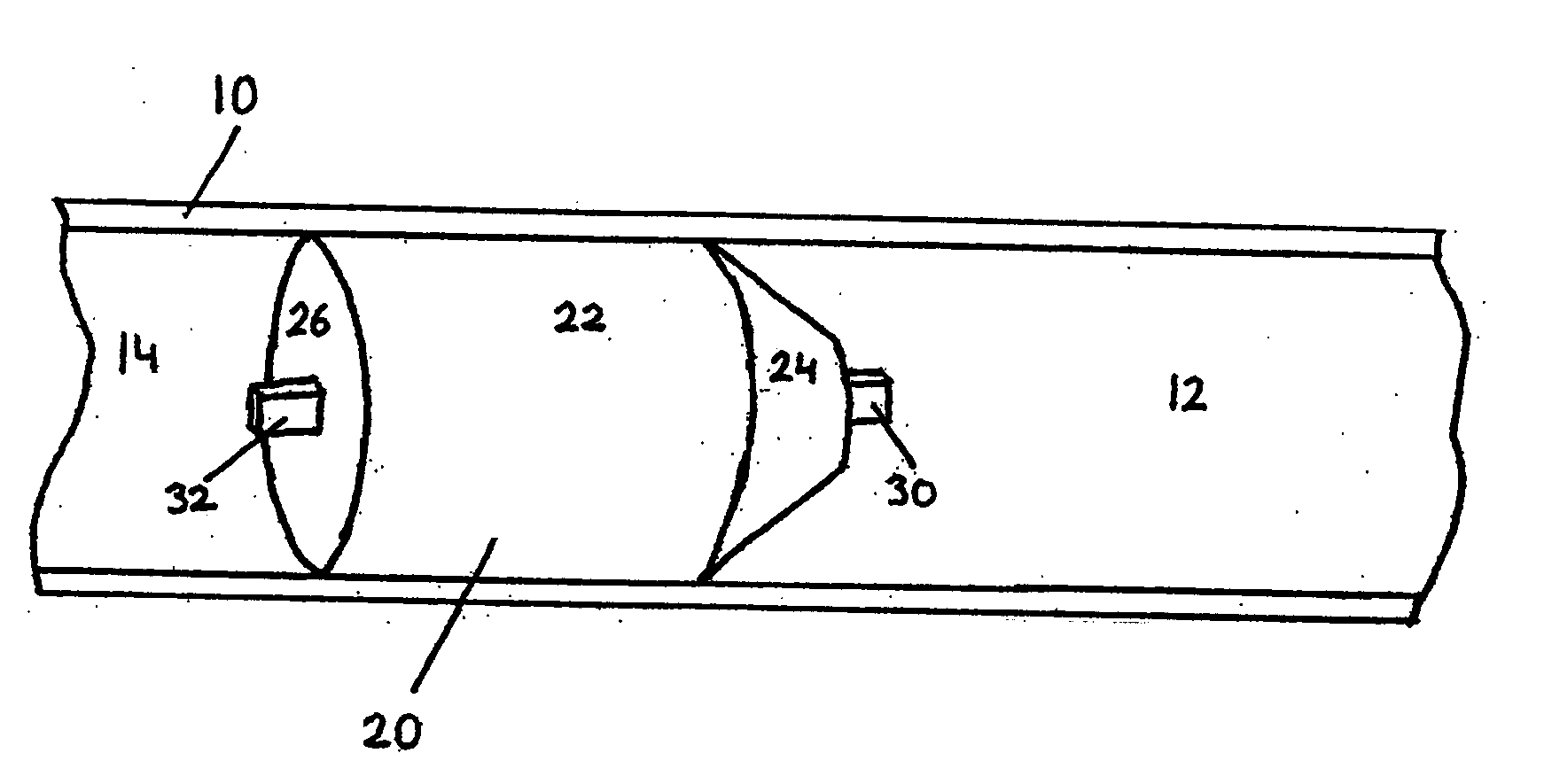 Method and apparatus for detecting the presence or absence of fluids in a pipeline