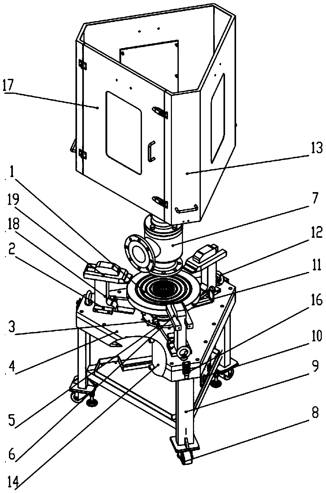 Clamping mechanism for inspecting safety valve