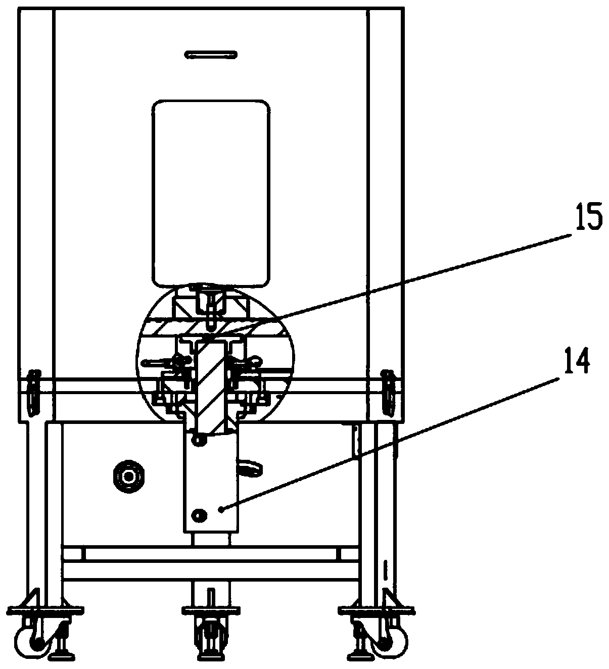 Clamping mechanism for inspecting safety valve