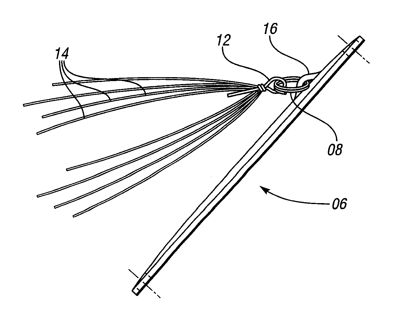 Fiber attractor and attachment apparatus for increasing the attracting tendencies of fishing lures