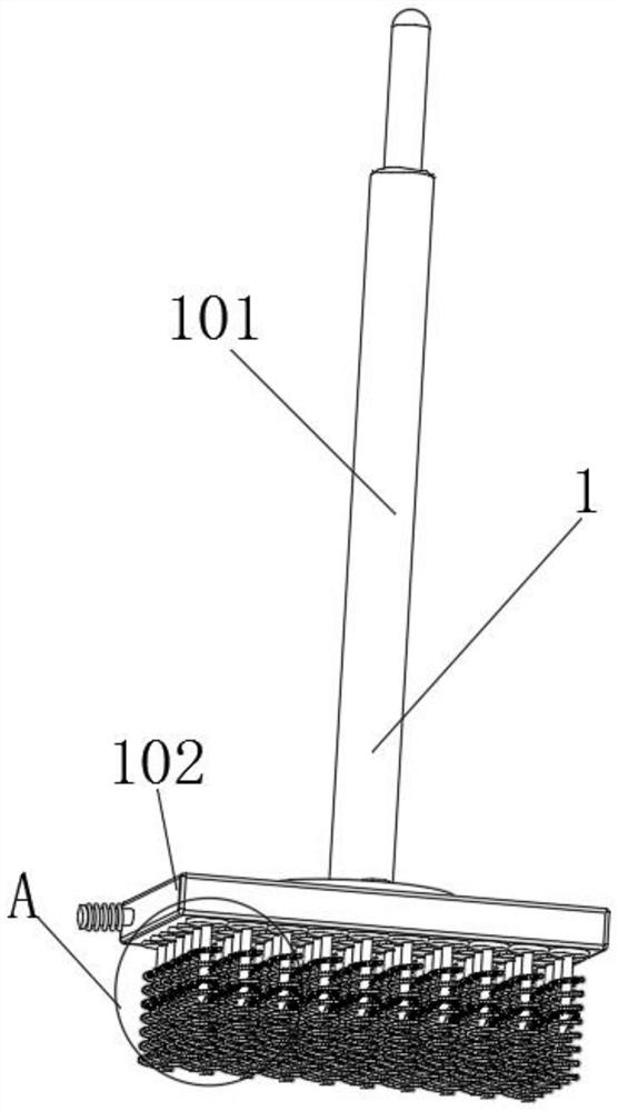 Ice breaking device for frozen vertical blind road in winter