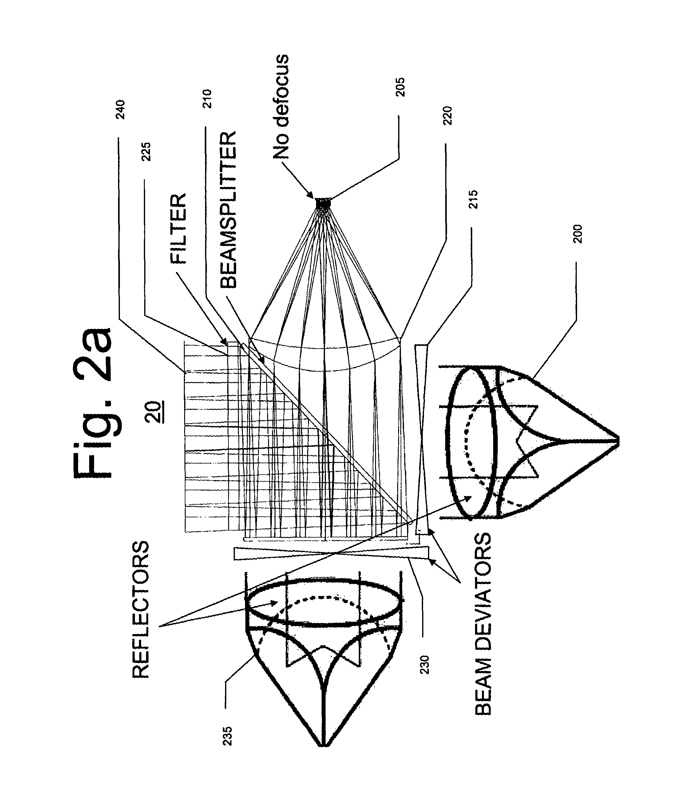 Optical arrangement for tracking detector