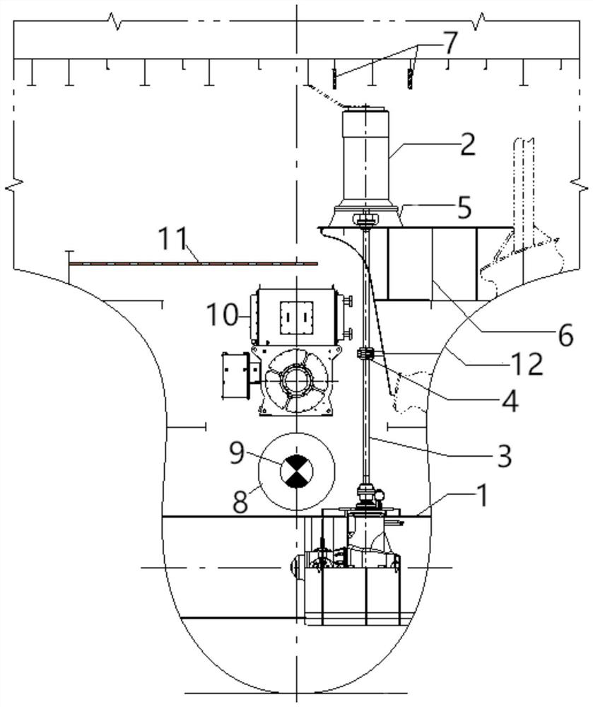 Ship stern thrust arrangement structure