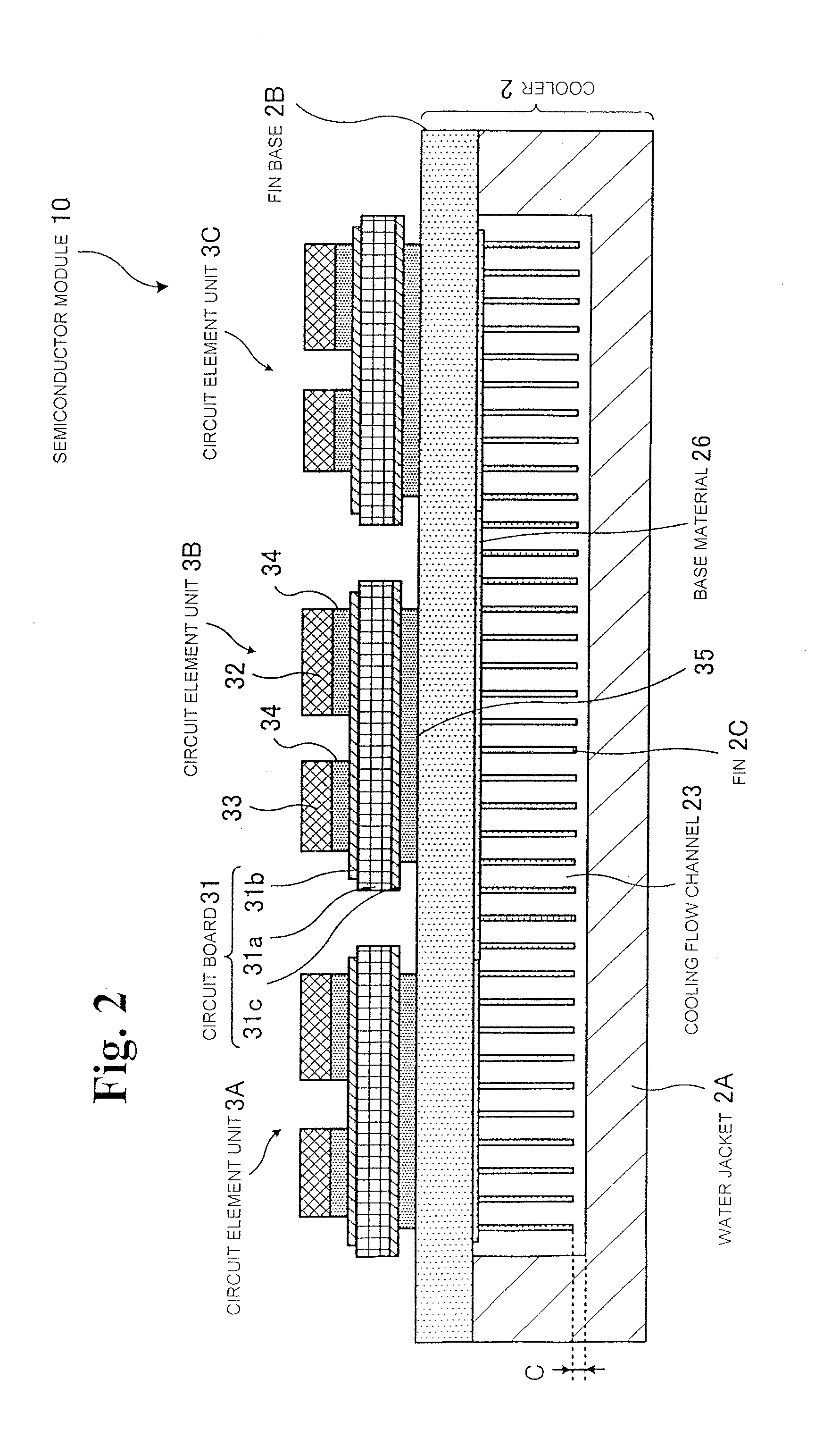 Semiconductor module cooler and semiconductor module