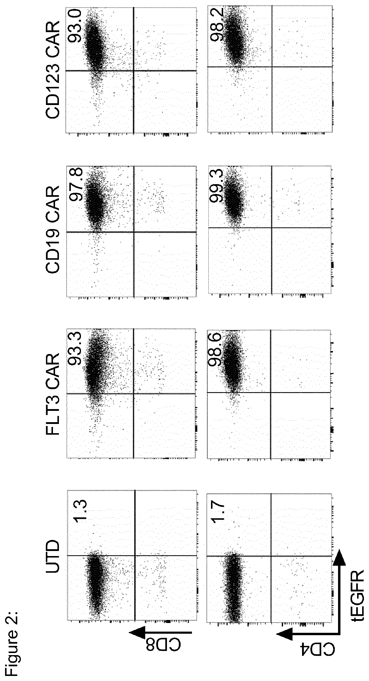 Use of flt3 car-t cells and flt3 inhibitors to treat acute myeloid leukemia