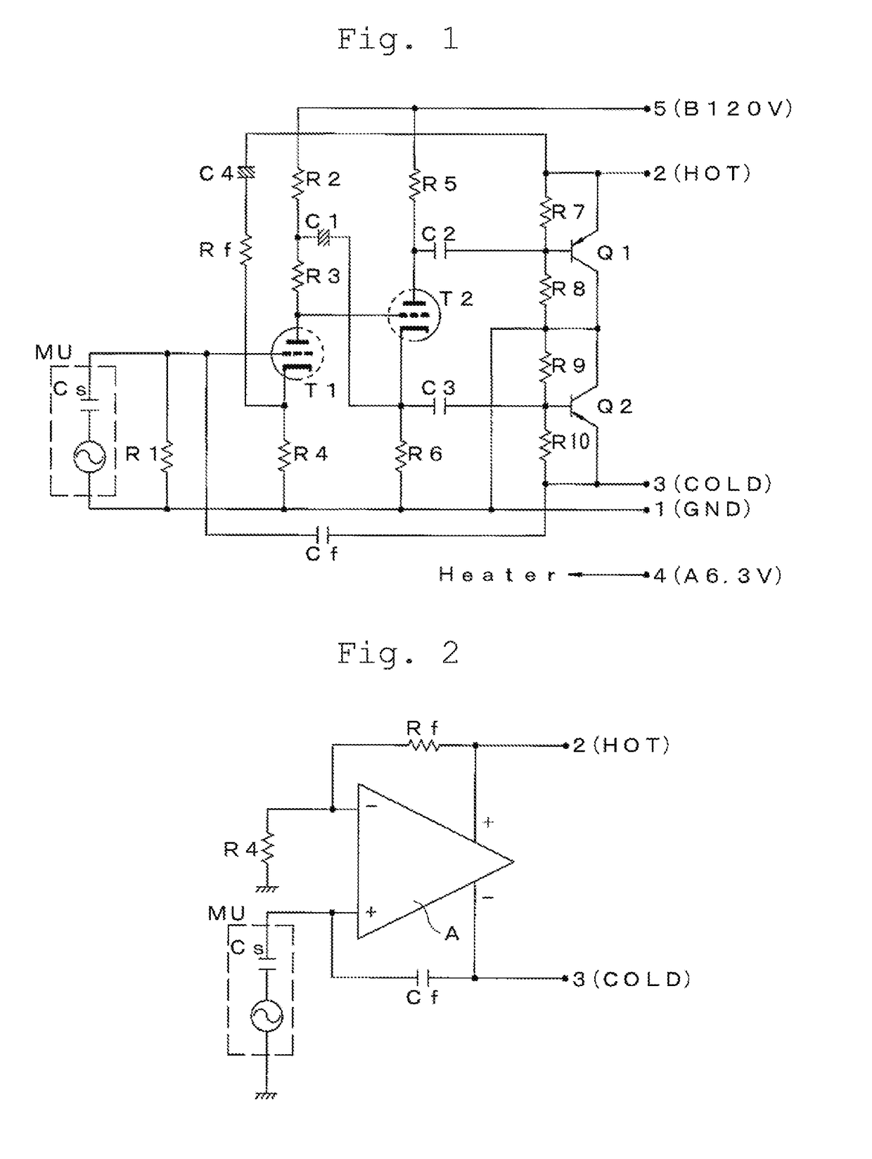 Impedance conversion circuit of condenser microphone