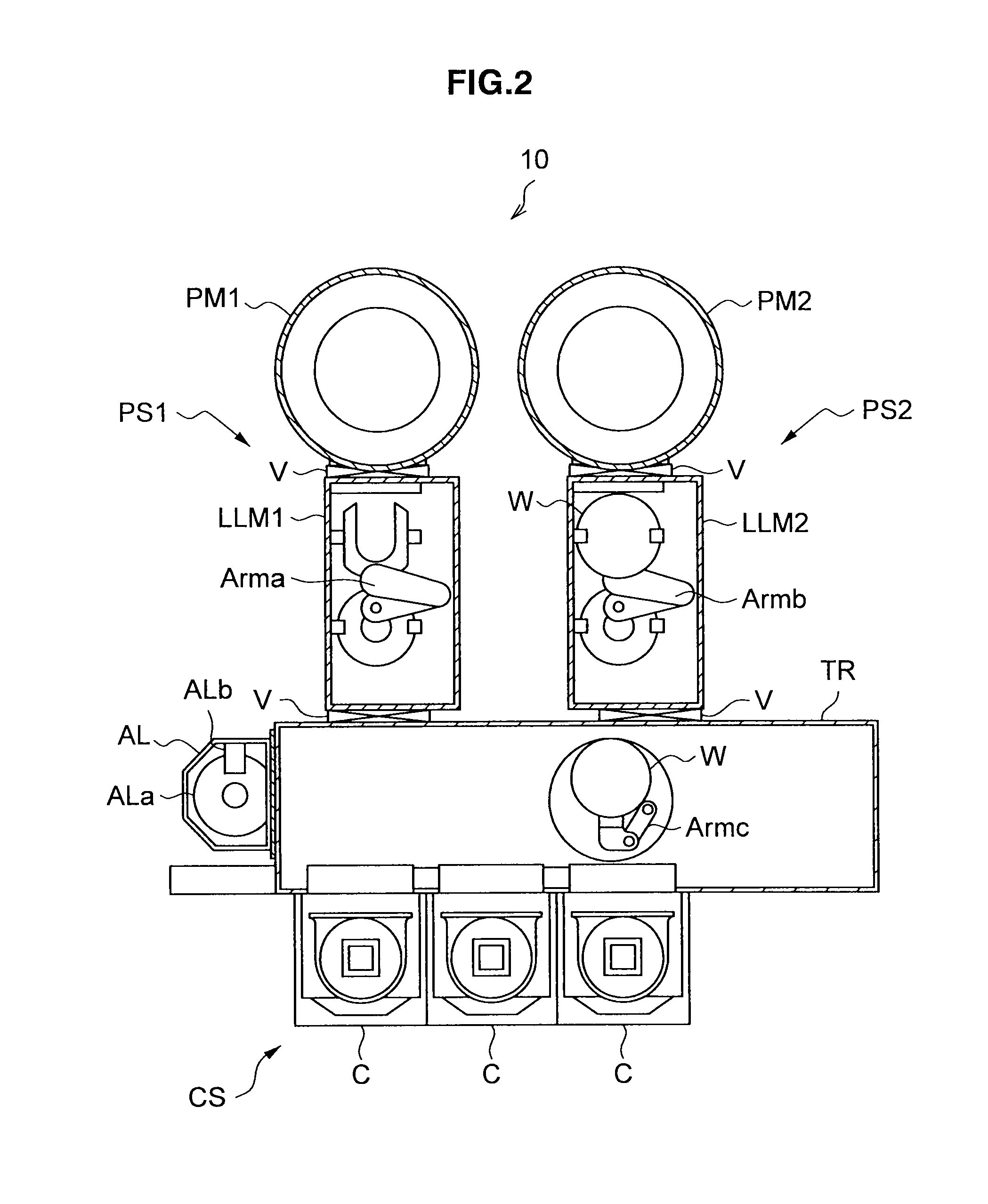 Device for controlling processing system, method for controlling processing system and computer-readable storage medium stored processing program