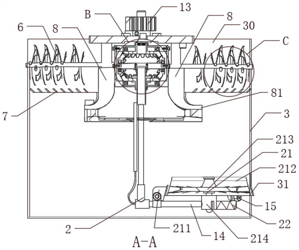 Pushing device for tea processing and use method