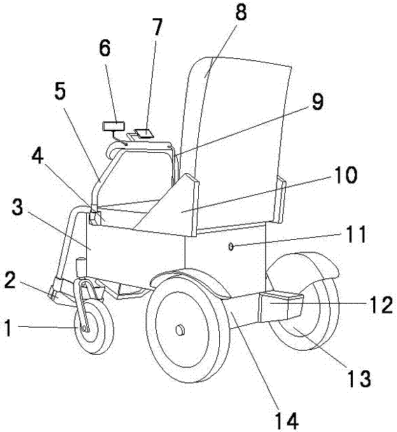 Electric wheelchair with rearview function