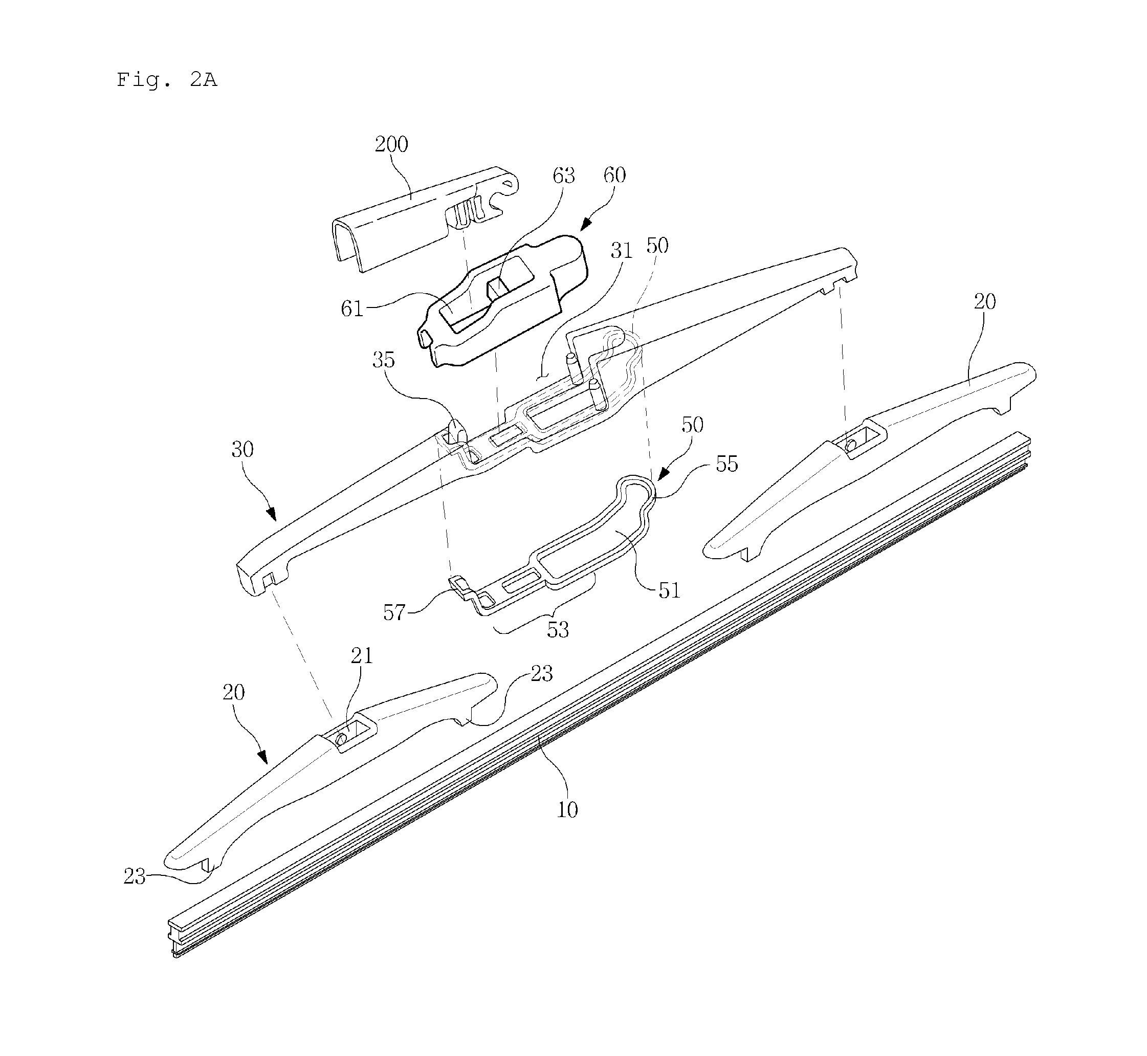 Wiper blade assembly structure