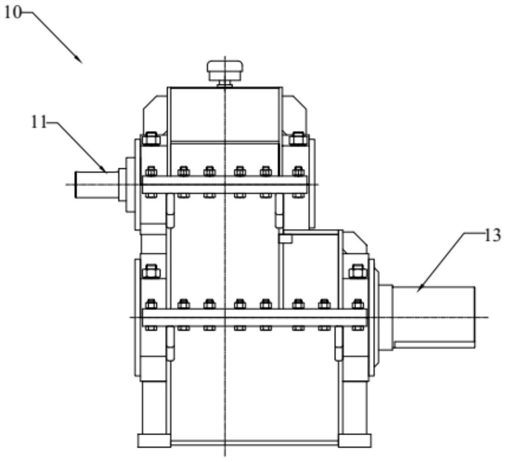 Internal mixer gearbox for power split drive