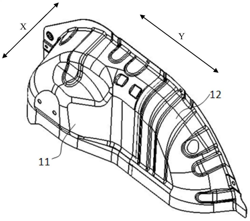 Rear wheel cover structure and automobile thereof