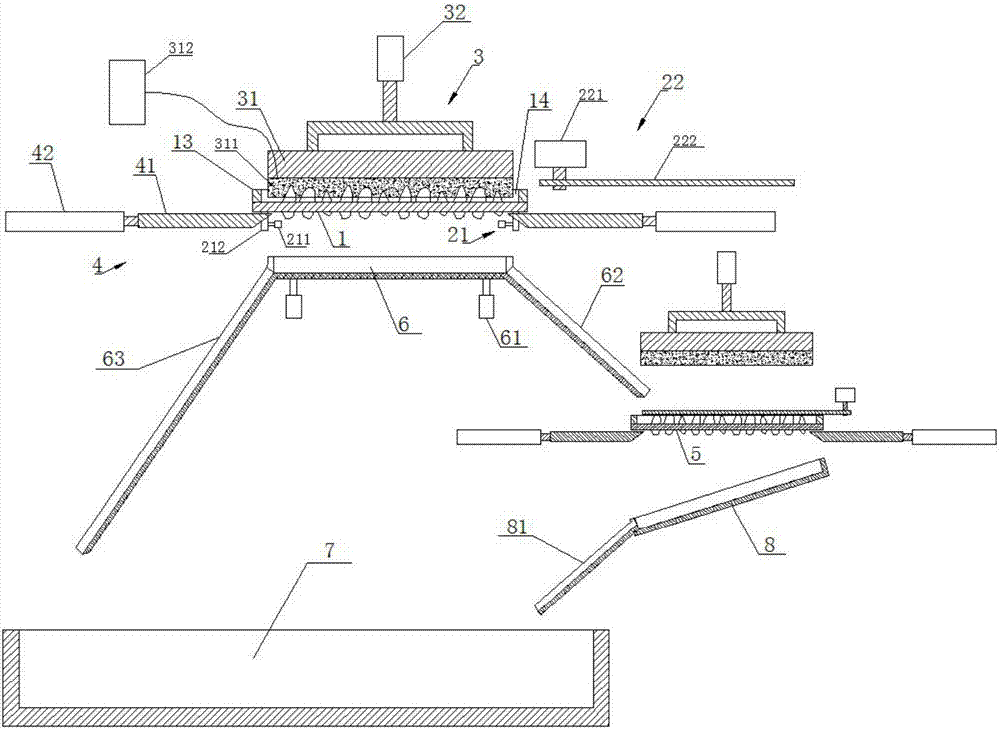 Halving device for cobblestones