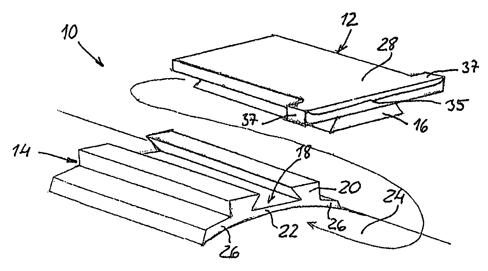 Missile launching system, and a hanger member for suspending the missile in a launch rail