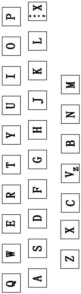 Double-hand parallel-stroking type complete spelling input keyboard and input method