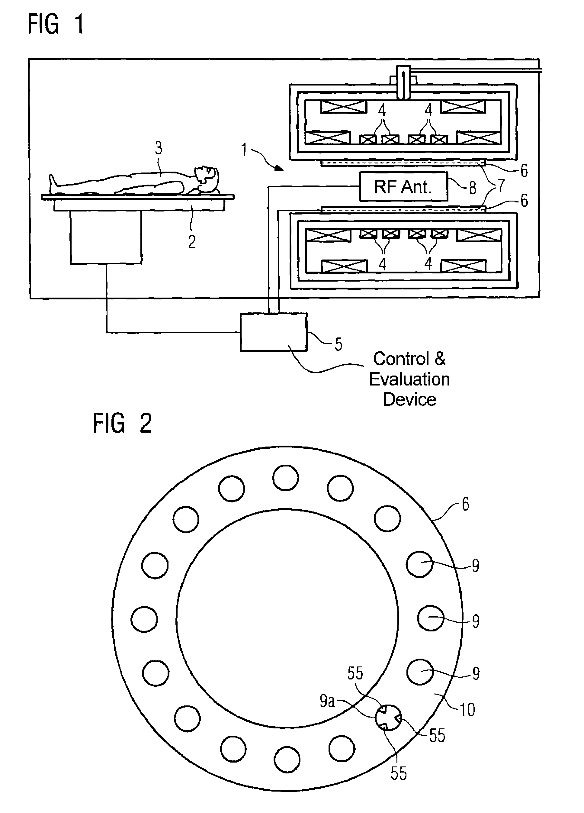 Magnetic resonance apparatus with a gradient coil unit with integrated passive shim devices