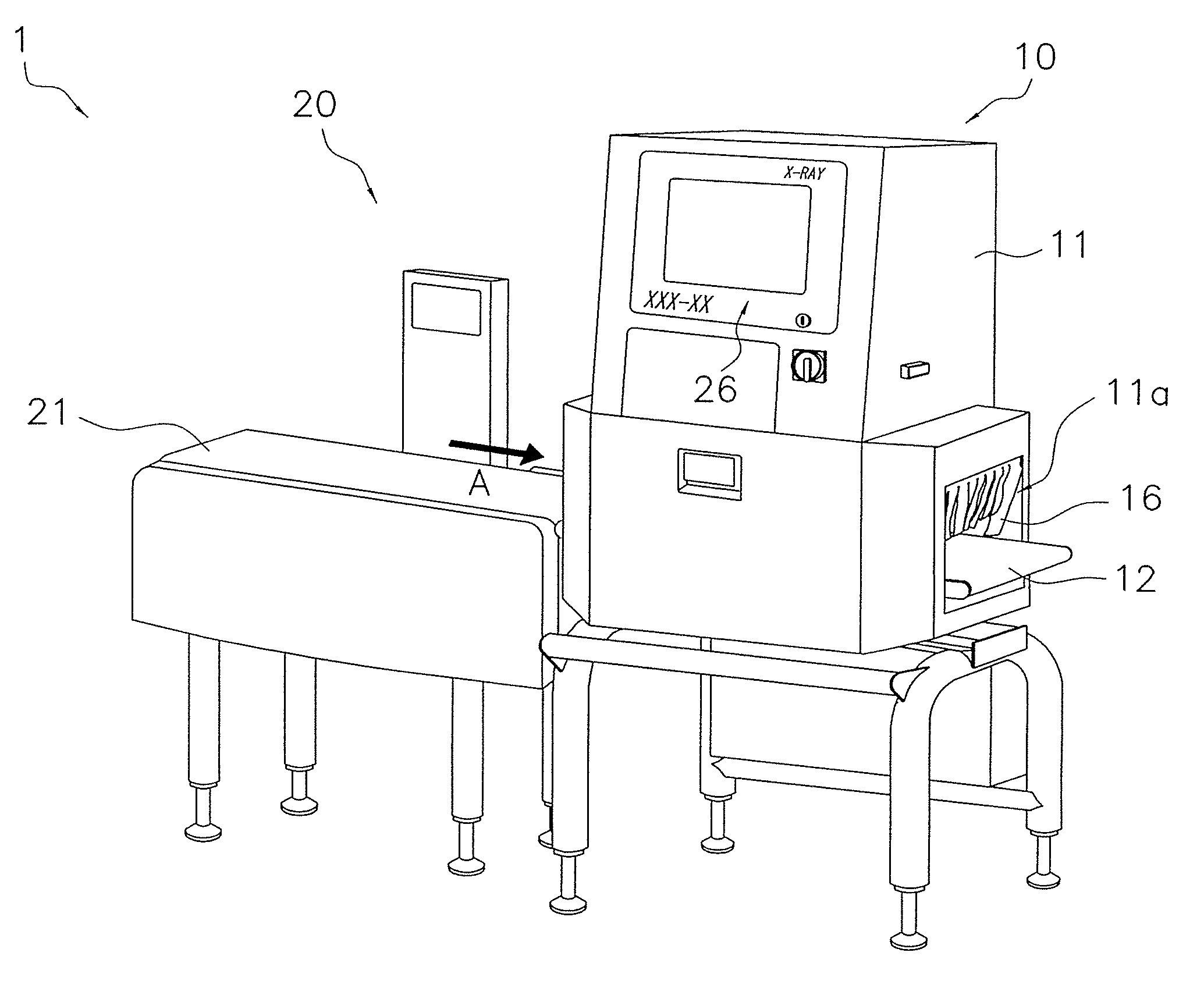 Weight inspection apparatus and weight inspection system provided therewith