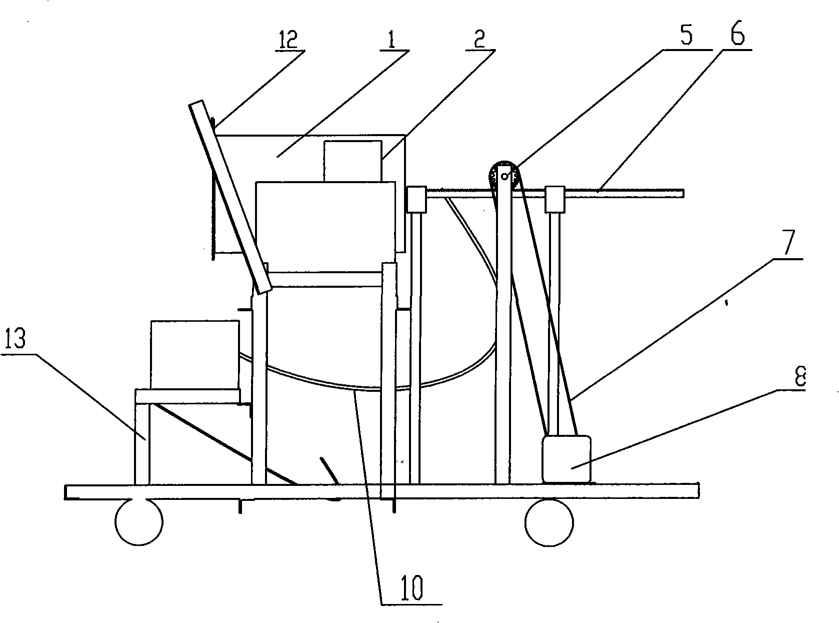 Food garbage solid-liquid separation and sterilization integrated device