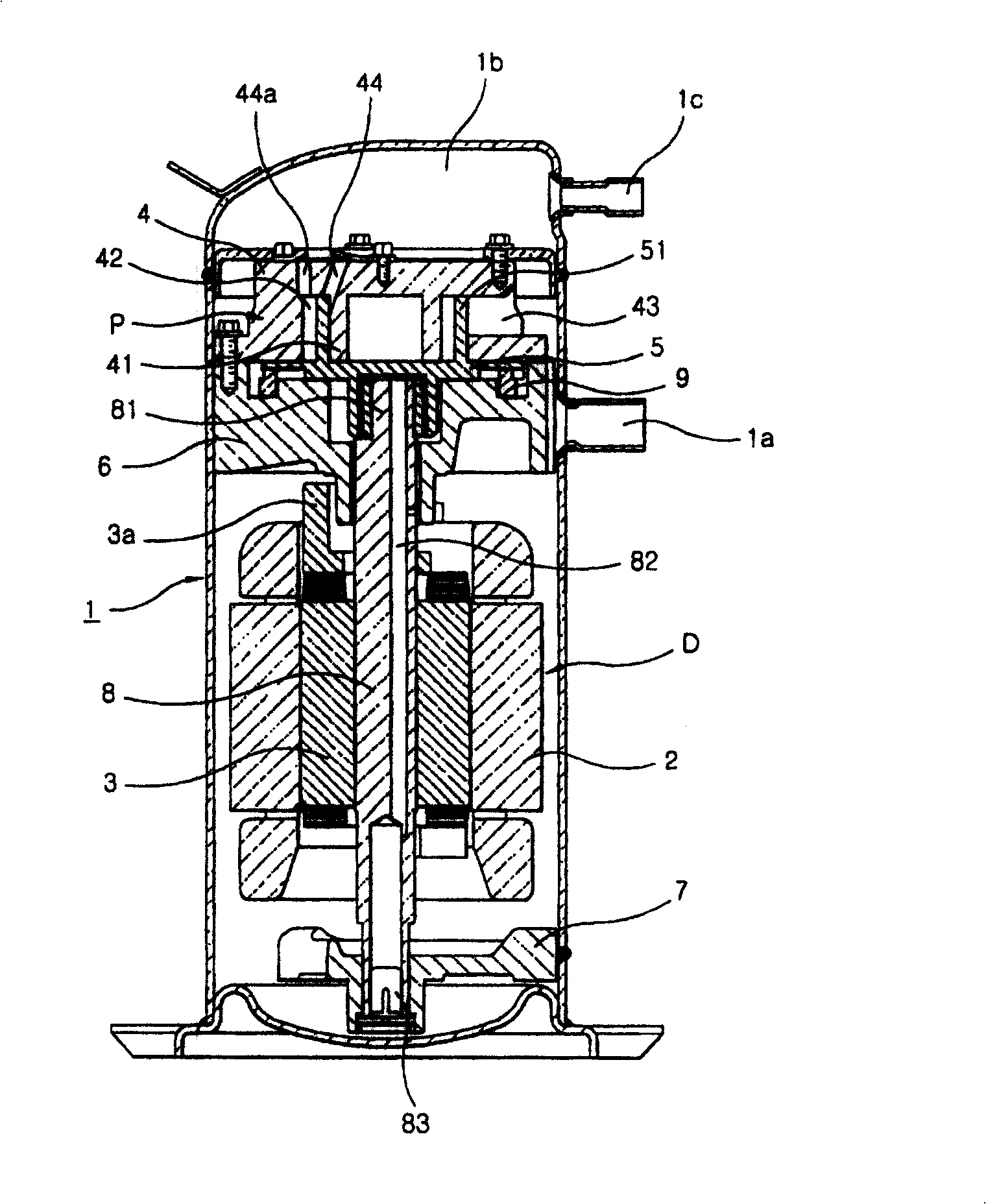 Compression unit of orbiting vane compressor