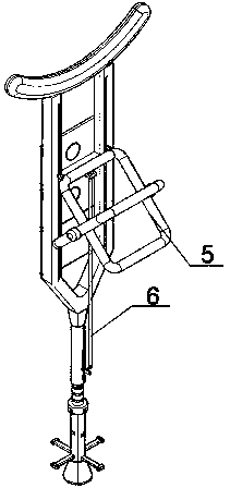 Medical underarm crutch with adjustable height