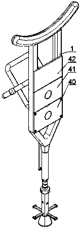 Medical underarm crutch with adjustable height